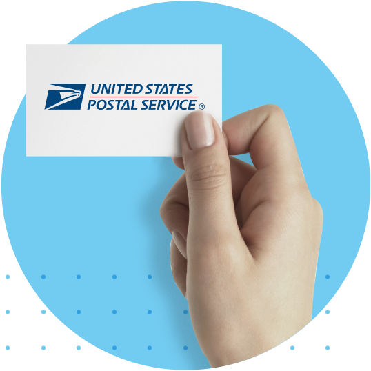 USPS Light Blue dots