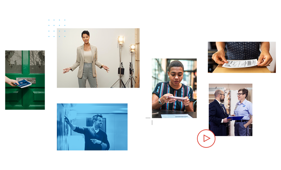 Image collage illustrating steps in the production process